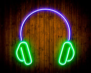 Headphones Recording Studio Flex Silicone LED Sign (Neon-Style, LED Technology) - LED Gift Works