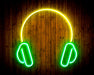 Headphones Recording Studio Flex Silicone LED Sign (Neon-Style, LED Technology) - Way Up Gifts