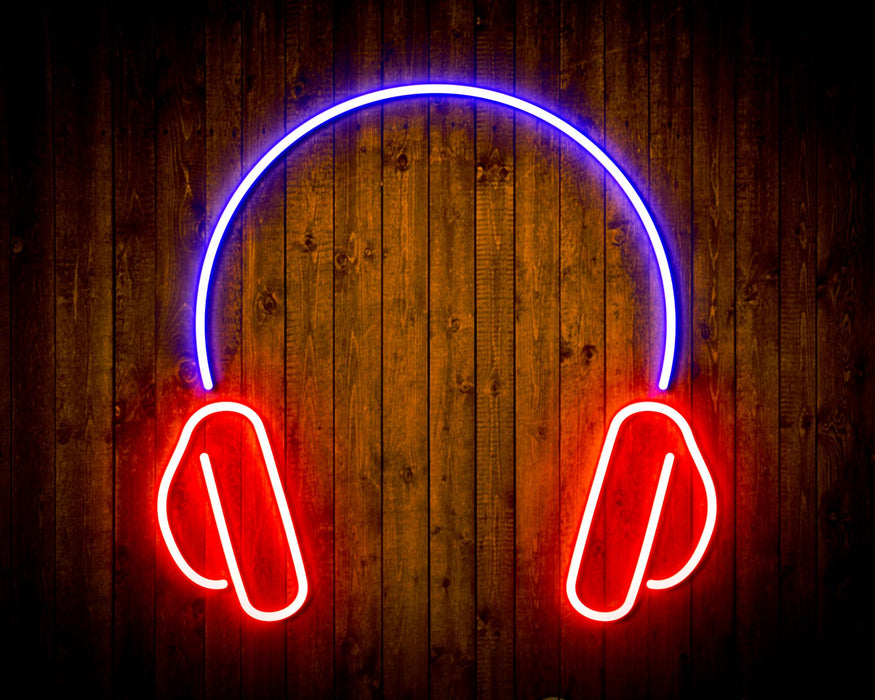 Headphones Recording Studio Flex Silicone LED Sign (Neon-Style, LED Technology) - Way Up Gifts