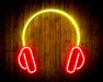 Headphones Recording Studio Flex Silicone LED Sign (Neon-Style, LED Technology) - Way Up Gifts