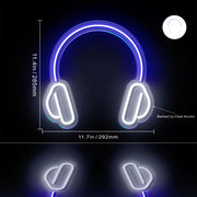 Headphones Recording Studio Flex Silicone LED Sign (Neon-Style, LED Technology) - LED Gift Works