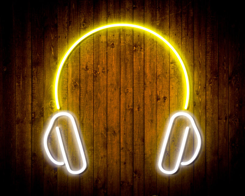 Headphones Recording Studio Flex Silicone LED Sign (Neon-Style, LED Technology) - LED Gift Works
