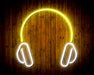 Headphones Recording Studio Flex Silicone LED Sign (Neon-Style, LED Technology) - Way Up Gifts