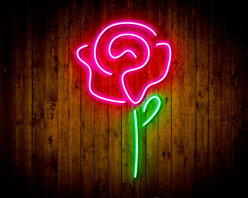 Led Flower Sign Simple Rose Flower Flex Silicone LED Sign (Neon-Style, LED Technology) — LED ...