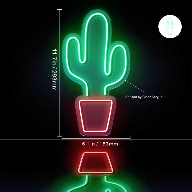 Cactus Flex Silicone LED Sign (Neon-Style, LED Technology) - LED Gift Works