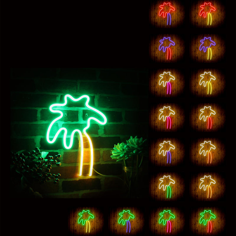 Palm Tree Led Sign Palm Tree Flex Silicone LED Sign (Neon-Style, LED Technology) β LED ...