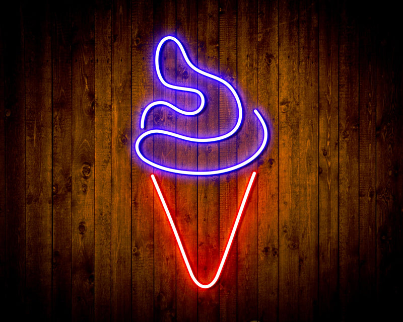Ice Cream Cone Flex Silicone LED Sign (Neon-Style, LED Technology) - LED Gift Works