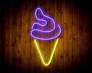 Ice Cream Cone Flex Silicone LED Sign (Neon-Style, LED Technology) - LED Gift Works
