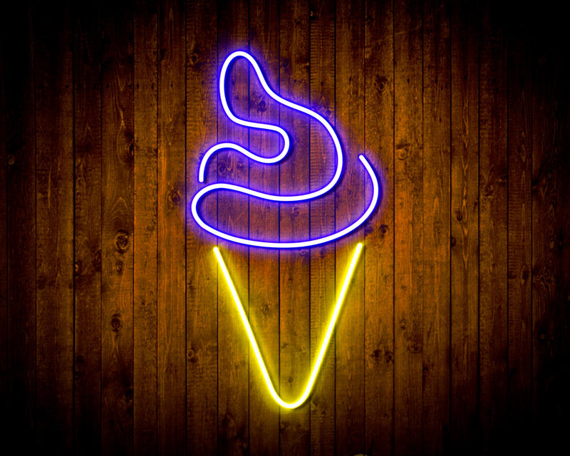 Ice Cream Cone Flex Silicone LED Sign (Neon-Style, LED Technology) - LED Gift Works