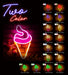 Ice Cream Cone Flex Silicone LED Sign (Neon-Style, LED Technology) - Way Up Gifts