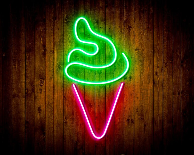Ice Cream Cone Flex Silicone LED Sign (Neon-Style, LED Technology) - LED Gift Works