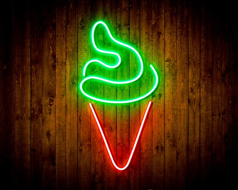Ice Cream Cone Flex Silicone LED Sign (Neon-Style, LED Technology) - LED Gift Works