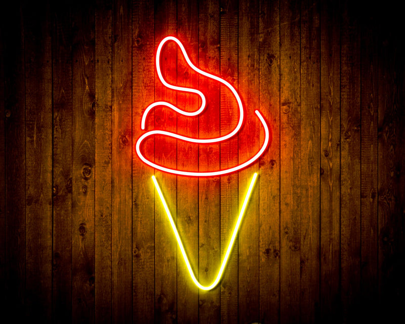 Ice Cream Cone Flex Silicone LED Sign (Neon-Style, LED Technology) - LED Gift Works