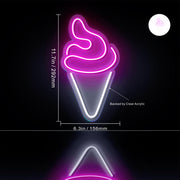 Ice Cream Cone Flex Silicone LED Sign (Neon-Style, LED Technology) - LED Gift Works