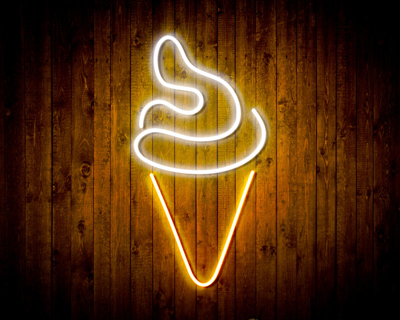Ice Cream Cone Flex Silicone LED Sign (Neon-Style, LED Technology) - LED Gift Works