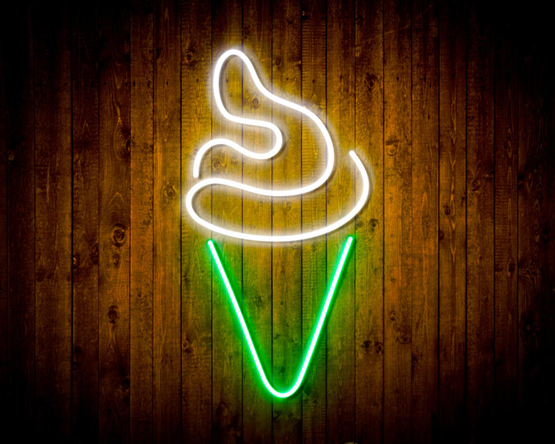 Ice Cream Cone Flex Silicone LED Sign (Neon-Style, LED Technology) - LED Gift Works