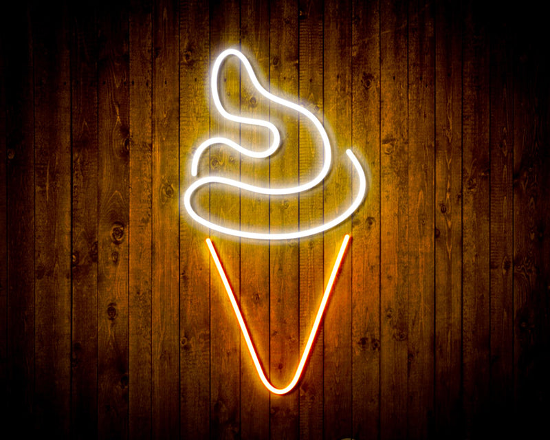 Ice Cream Cone Flex Silicone LED Sign (Neon-Style, LED Technology) - LED Gift Works