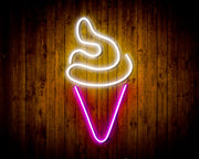 Ice Cream Cone Flex Silicone LED Sign (Neon-Style, LED Technology) - LED Gift Works
