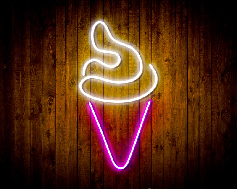Ice Cream Cone Flex Silicone LED Sign (Neon-Style, LED Technology) - LED Gift Works