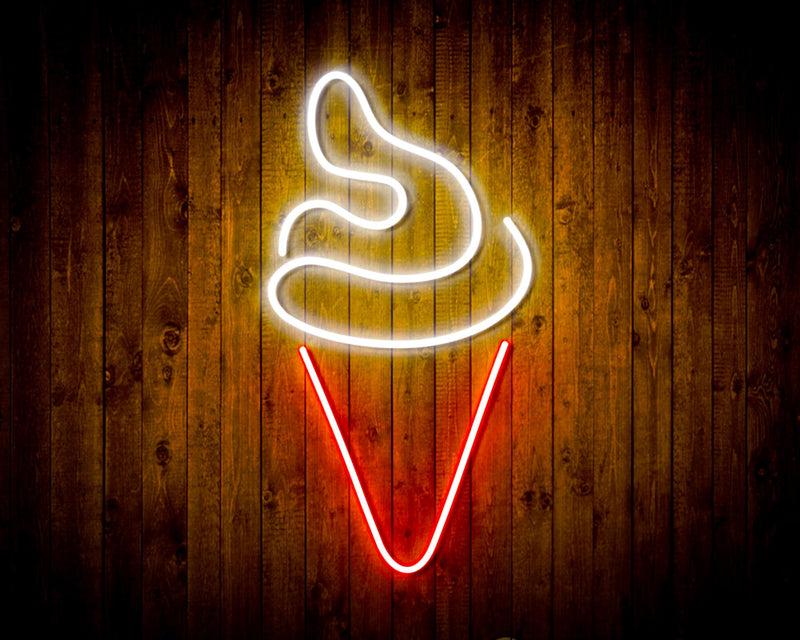 Ice Cream Cone Flex Silicone LED Sign (Neon-Style, LED Technology) - LED Gift Works