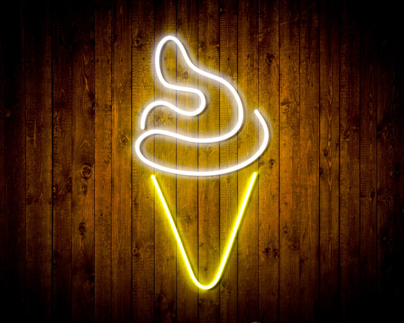 Ice Cream Cone Flex Silicone LED Sign (Neon-Style, LED Technology) - LED Gift Works