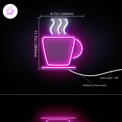 Coffee Cup Flex Silicone LED Sign (Neon-Style, LED Technology) - LED Gift Works