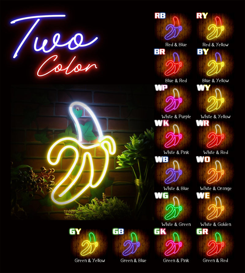 Banana Flex Silicone LED Sign (Neon-Style, LED Technology) - LED Gift Works