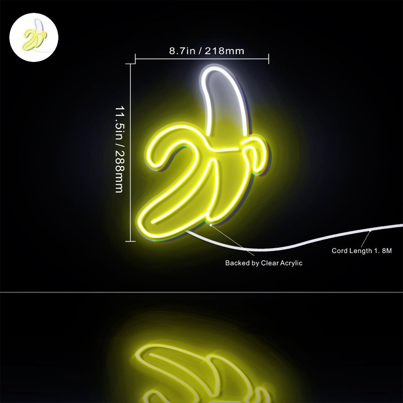 Banana Flex Silicone LED Sign (Neon-Style, LED Technology) - LED Gift Works