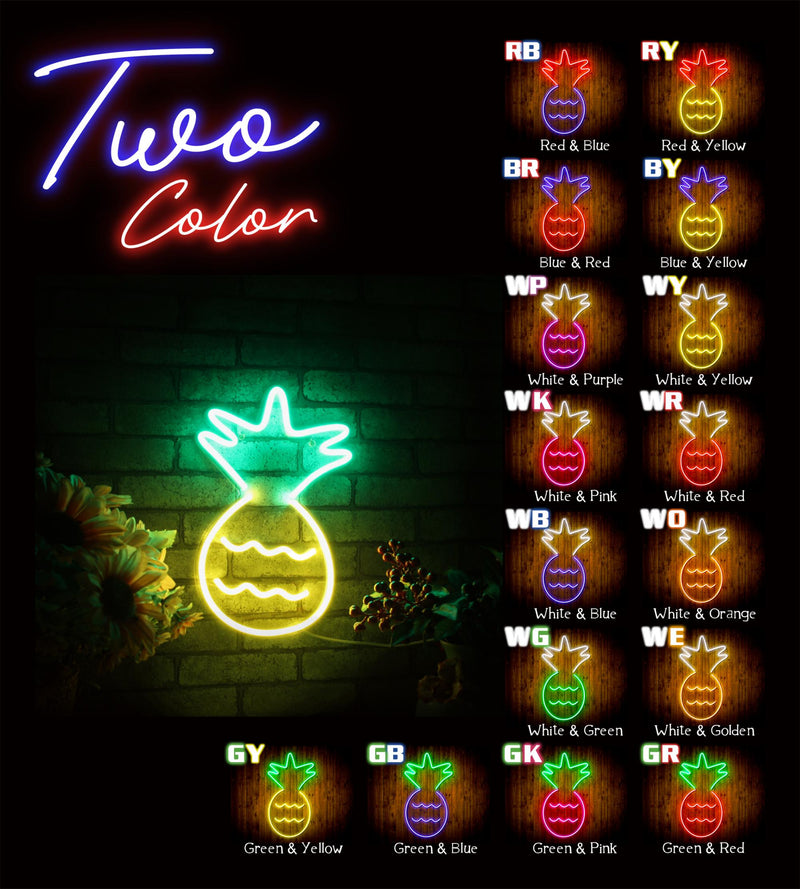 Pineapple Flex Silicone LED Sign (Neon-Style, LED Technology) - LED Gift Works