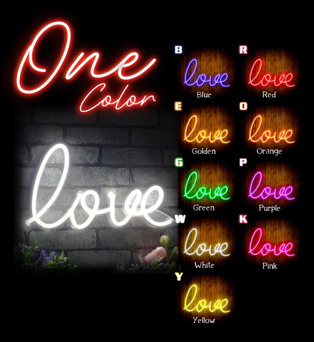 Love Flex Silicone LED Sign (Neon-Style, LED Technology) - Way Up Gifts