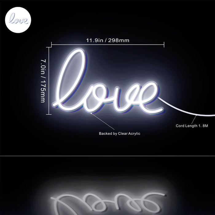Love Flex Silicone LED Sign (Neon-Style, LED Technology) - Way Up Gifts