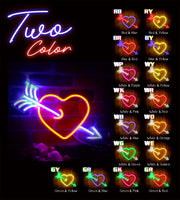 Arrow Through Heart Love Flex Silicone LED Sign (Neon-Style, LED Technology) - LED Gift Works