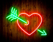 Arrow Through Heart Love Flex Silicone LED Sign (Neon-Style, LED Technology) - LED Gift Works