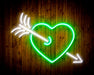 Arrow Through Heart Love Flex Silicone LED Sign (Neon-Style, LED Technology) - Way Up Gifts