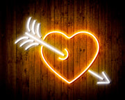 Arrow Through Heart Love Flex Silicone LED Sign (Neon-Style, LED Technology) - LED Gift Works
