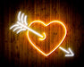 Arrow Through Heart Love Flex Silicone LED Sign (Neon-Style, LED Technology) - Way Up Gifts