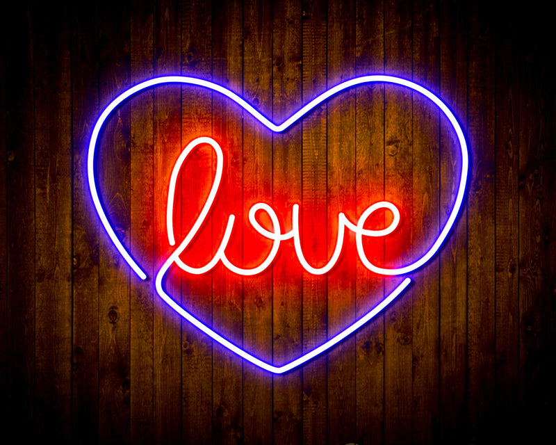 Heart Love Flex Silicone LED Sign (Neon-Style, LED Technology) - LED Gift Works