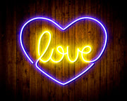 Heart Love Flex Silicone LED Sign (Neon-Style, LED Technology) - LED Gift Works