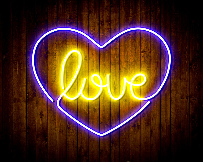 Heart Love Flex Silicone LED Sign (Neon-Style, LED Technology) - LED Gift Works