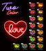 Heart Love Flex Silicone LED Sign (Neon-Style, LED Technology) - Way Up Gifts