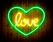 Heart Love Flex Silicone LED Sign (Neon-Style, LED Technology) - LED Gift Works