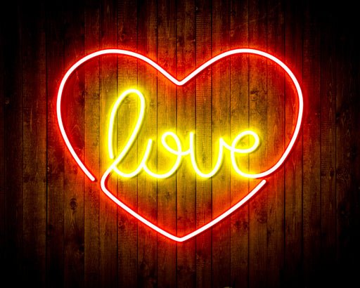 Heart Love Flex Silicone LED Sign (Neon-Style, LED Technology) - Way Up Gifts