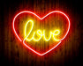 Heart Love Flex Silicone LED Sign (Neon-Style, LED Technology) - Way Up Gifts
