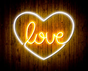 Heart Love Flex Silicone LED Sign (Neon-Style, LED Technology) - LED Gift Works