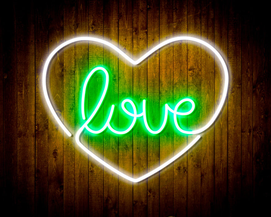 Heart Love Flex Silicone LED Sign (Neon-Style, LED Technology) - Way Up Gifts