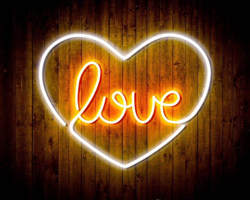 Heart Love Flex Silicone LED Sign (Neon-Style, LED Technology) - Way Up Gifts