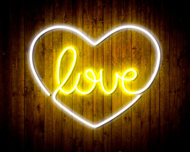 Heart Love Flex Silicone LED Sign (Neon-Style, LED Technology) - LED Gift Works
