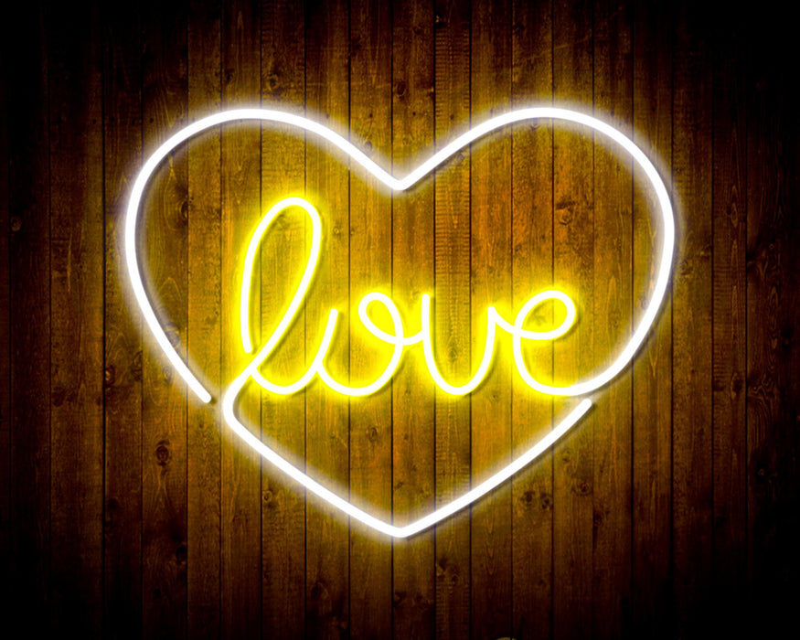 Heart Love Flex Silicone LED Sign (Neon-Style, LED Technology) - Way Up Gifts