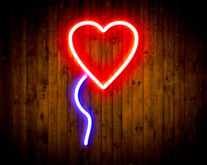 Heart Shaped Balloon Flex Silicone LED Sign (Neon-Style, LED Technology) - LED Gift Works