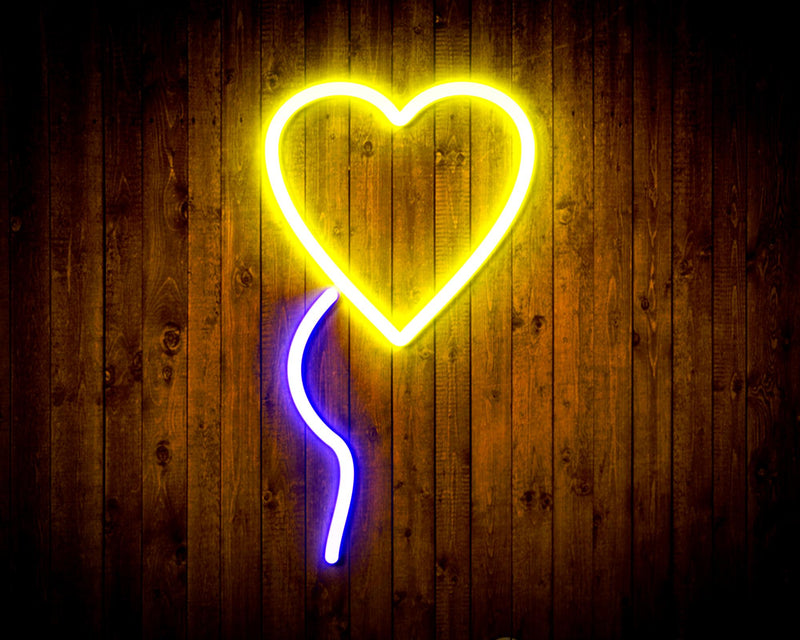 Heart Shaped Balloon Flex Silicone LED Sign (Neon-Style, LED Technology) - LED Gift Works
